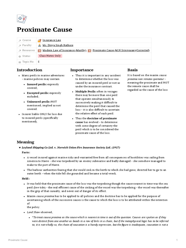 Proximate Cause Pdf Proximate Cause Pdf